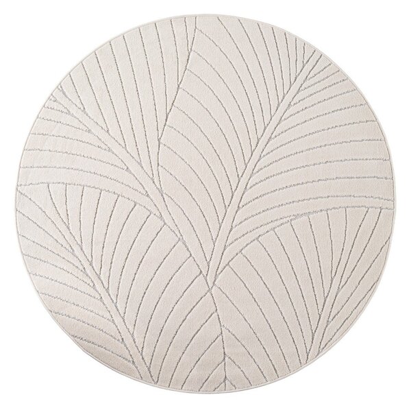 Кремав кръгъл килим за открито и закрито ø 80 cm Nova 1203 – Ayyildiz Carpets