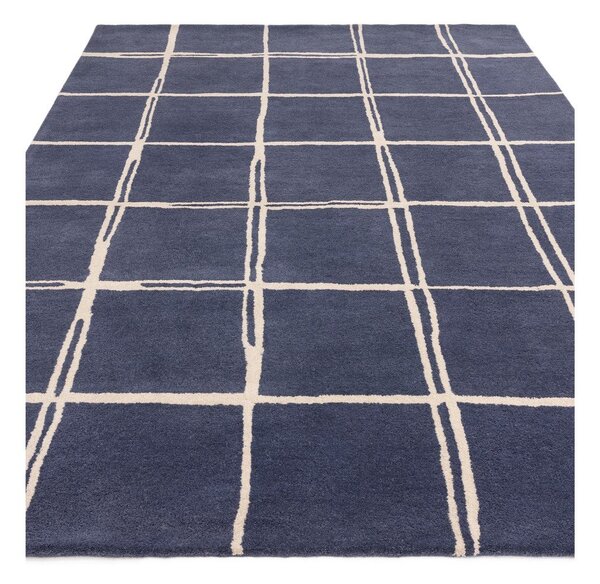 Син ръчно изработен вълнен килим 160x230 cm – Asiatic Carpets