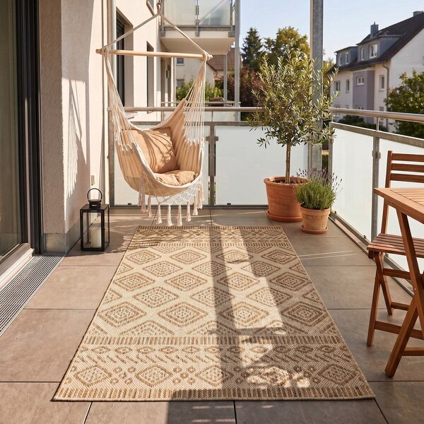 Бежов килим за открито и закрито 80x150 cm Mira 1452 – Ayyildiz Carpets