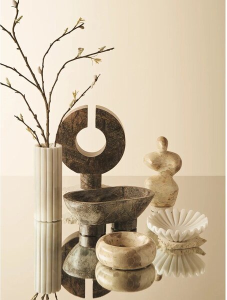 Бяла мраморна ваза (височина 20 cm) Savio – Premier Housewares