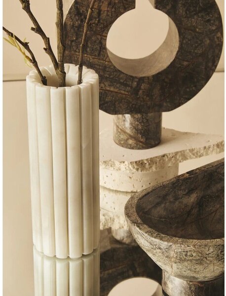 Бяла мраморна ваза (височина 20 cm) Savio – Premier Housewares