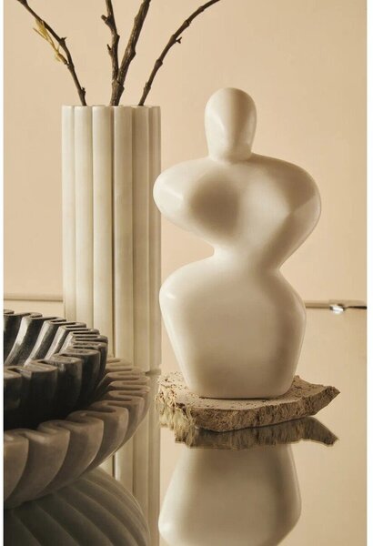 Бяла мраморна ваза (височина 20 cm) Savio – Premier Housewares