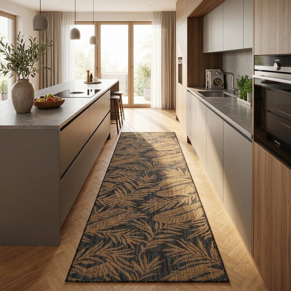Черна/кафява пътека за открито и закрито 80x250 cm Mira 1451 – Ayyildiz Carpets