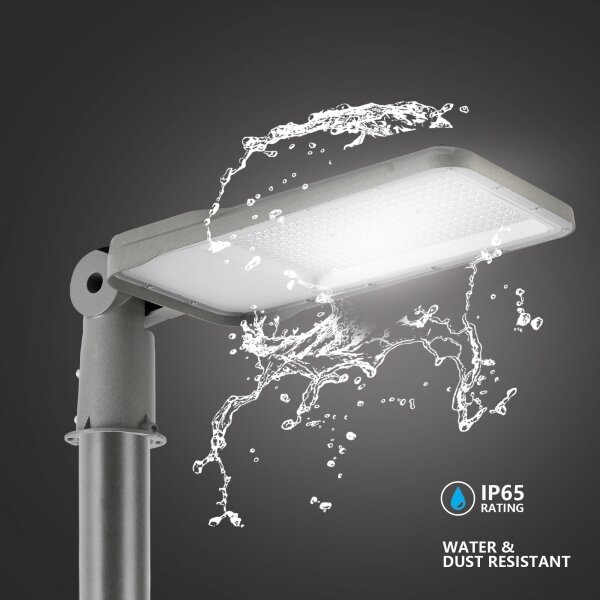 Brilagi-LED Външна лампа със стълб, височина 3 m, URBANLIGHT LED/200W/230V, сива, IP65