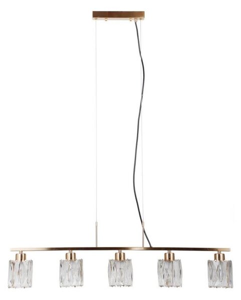 ITALUX PND-40814-5-HBR - Полилей с кабелно окачване SIMONA 5xE14/40W/230V златист