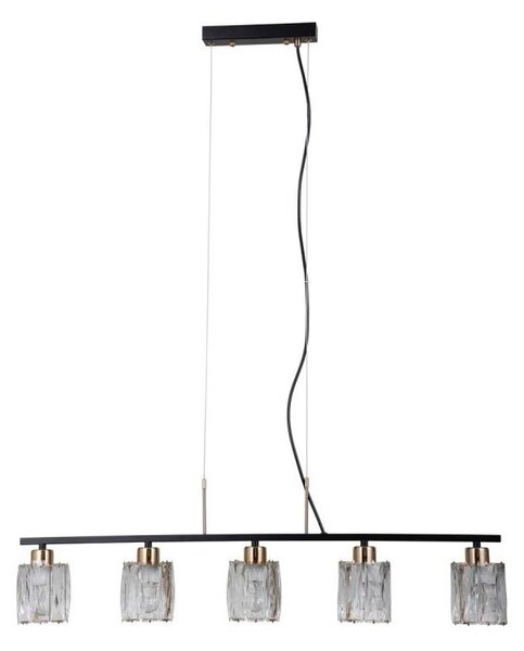 ITALUX PND-40814-5-BK-HBR - Полилей на кабел SIMONA 5xE14/40W/230V черен/златен