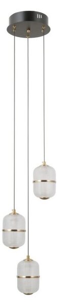 ITALUX PND-34375-3-BK - LED полилей на кабел ALANI 3xLED/5W/230V 3000K черно/златисто