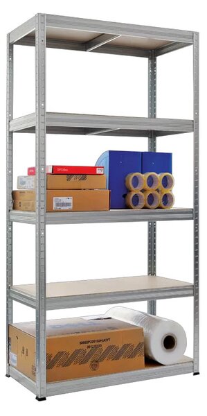 МЕТАЛЕН СТЕЛАЖ STAR 180X90X45 CM, ДО 350 НА РАФТ - ЦИНК