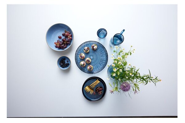 Черна/синя десертна глинена чиния ø 21 cm Gastro Dark Blue/Black – Bitz