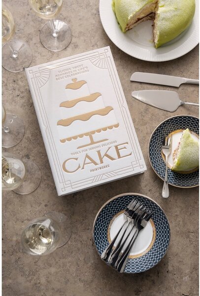 Бели/сребристи десертни вилици в комплект от неръждаема стомана The Essentials Cake Tools – Printworks