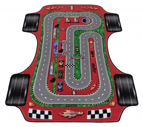 Червен килим Play V1 80x120 см