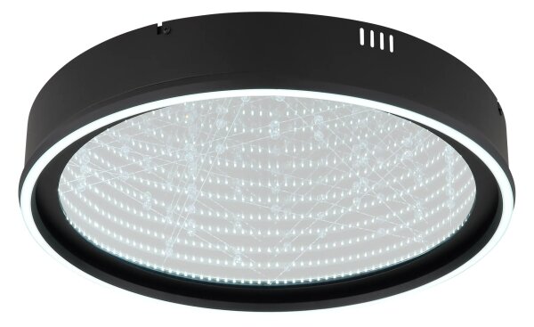Globo 68288D - LED димируемо таванно осветително тяло MIRRORA 40W/230V Ø 51,5 cm черно+ДУ
