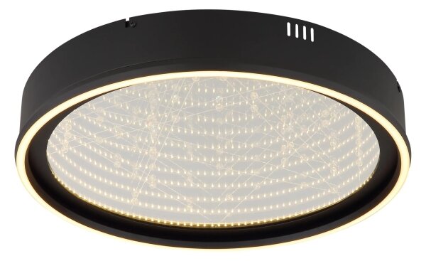 Globo 68288D - LED димируемо таванно осветително тяло MIRRORA 40W/230V Ø 51,5 cm черно+ДУ