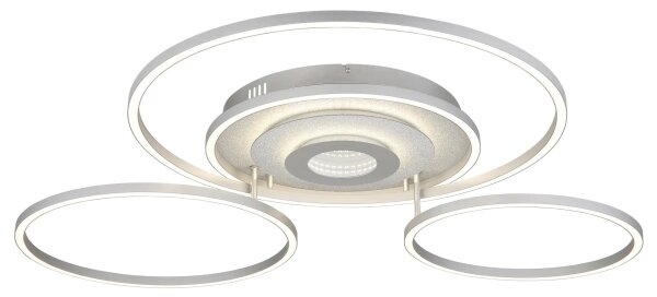 Globo 67824-60 -LED димируемо таванно осветително тяло MILES 60W/230V 80,8x99,2 cm сребристо+ДУ