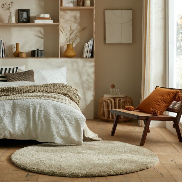 Килим Feather Soft Natural 133X133 см, кръгъл, Flair Rugs