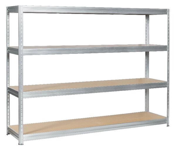 МЕТАЛЕН СТЕЛАЖ MEGA 177x240x45 см, ДО 450 кг НА РАФТ - ЦИНК