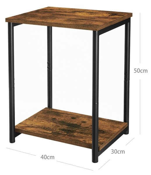 Комплект 2 странични масички Vasagle Черен 38.5x30x50 см