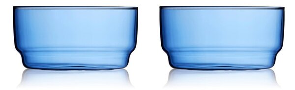 Сини стъклени купички в комплект от 2 бр. 500 ml Torino – Lyngby Glas