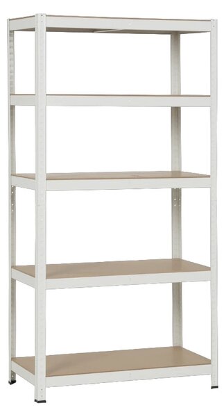 МЕТАЛЕН СТЕЛАЖ CARMEN CR-1016 - 180X90X45 CM, ДО 250 КГ НА РАФТ - БЯЛ