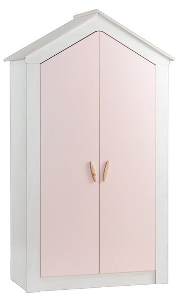 ДВУКРИЛЕН ДЕТСКИ ГАРДЕРОБ PINK HOUSE