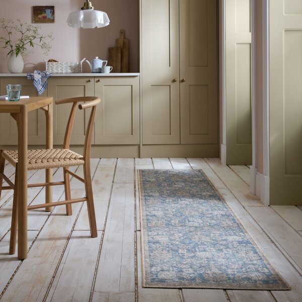 Килим пътека, Orelia Global Flair Rugs, син, 60x230 см