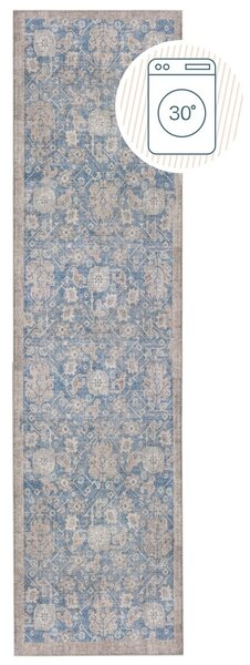 Килим пътека, Orelia Global Flair Rugs, син, 60x230 см