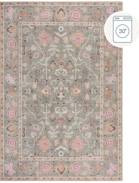 Килим пътека, Una Floral Washable Flair Rugs, зелен, 115x170 см