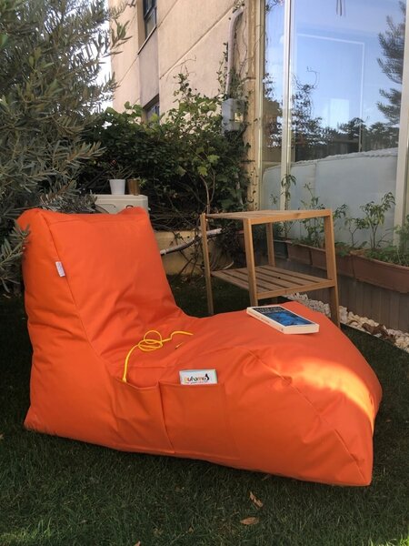 Градински фотьойл pouffe beanbag beanbag Легло Orange