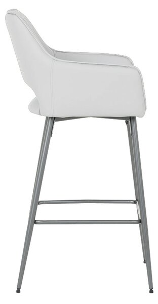 БАР СТОЛ TELFORD 2 СИЛИКОНОВА КОЖА - СИВ 67