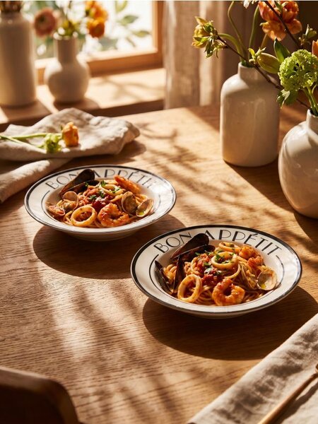 Sinsay - Керамични купи с надпис Bon appétit 2 pack - многоцветен
