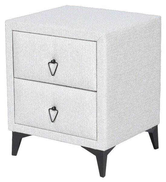 НОЩНО ШКАФЧЕ ЗА СПАЛНЯ KOLAJEN LINEN - СИВ 02