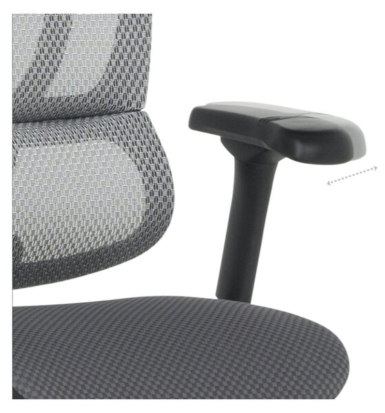 ЕРГОНОМИЧЕН СТОЛ ERGOHUMAN IOO ELITE 2 - СИВ - M/TEX - ЧЕРНА РАМКА