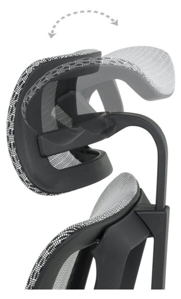 ЕРГОНОМИЧЕН СТОЛ ERGOHUMAN IOO ELITE 2 - СИВ - M/TEX - ЧЕРНА РАМКА
