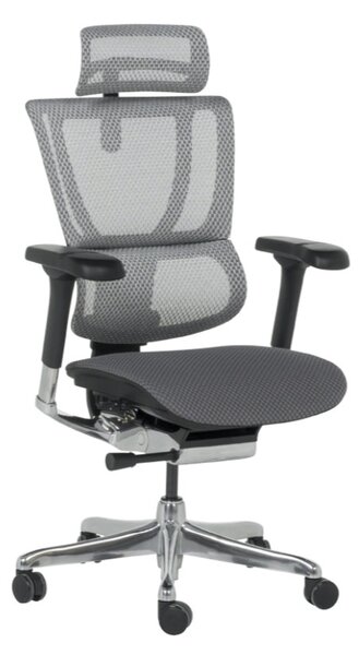 ЕРГОНОМИЧЕН СТОЛ ERGOHUMAN IOO ELITE 2 - СИВ - M/TEX - ЧЕРНА РАМКА