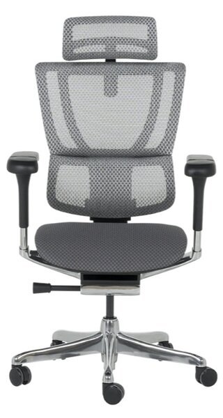 ЕРГОНОМИЧЕН СТОЛ ERGOHUMAN IOO ELITE 2 - СИВ - M/TEX - ЧЕРНА РАМКА