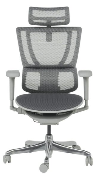 ЕРГОНОМИЧЕН ОФИС СТОЛ ERGOHUMAN IOO ULTRA - СИВ - M/TEX - СИВА РАМКА
