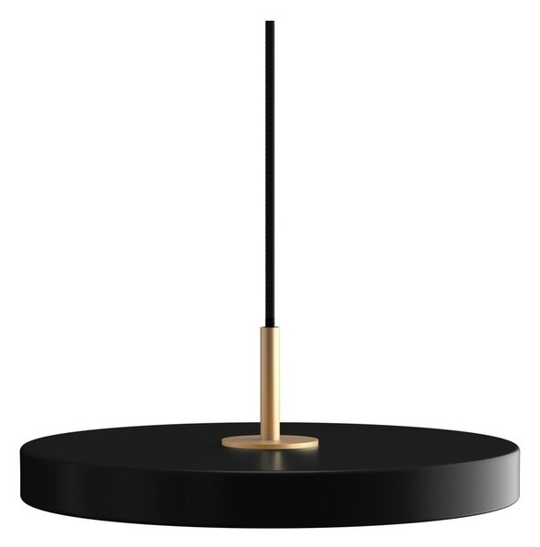 Черно LED затъмняващо се висящо осветително тяло с метален абажур ø 31 cm Asteria Plus Mini – UMAGE