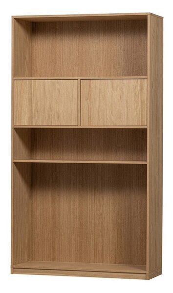 Модулна етажерка за книги с дъбов декор в естествен цвят 110x199 cm Modulair - vtwonen
