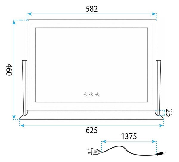 Огледало LED STUDIO L.Gold 58x45