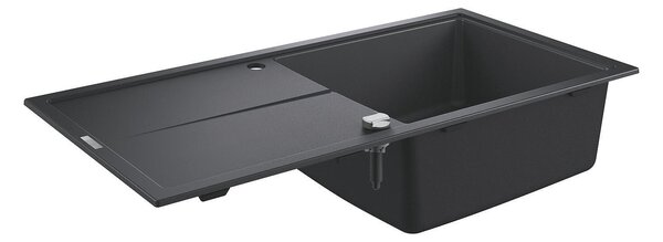 Grohe K400 Композитна кухненска мивка с отцедник, 1000 x 500 mm, черен гранит