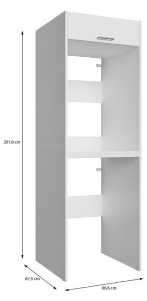 Шкаф за пералня TWENTY TWO, 66.8/201.8 см, бял