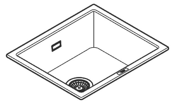 Grohe K700U Композитна кухненска мивка, 533 x 457 mm, черен гранит
