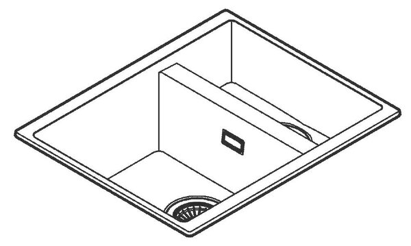 Grohe K500 Композитна кухненска мивка, двукоритна, 555 x 460 mm, черен гранит