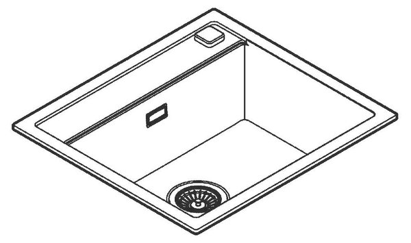 Grohe K700 Композитна кухненска мивка, 560 x 510 mm, черен гранит