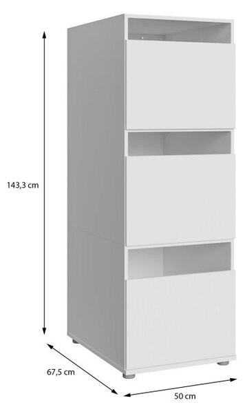 Шкаф TWENTY TWO, 50/143.3 см, бял