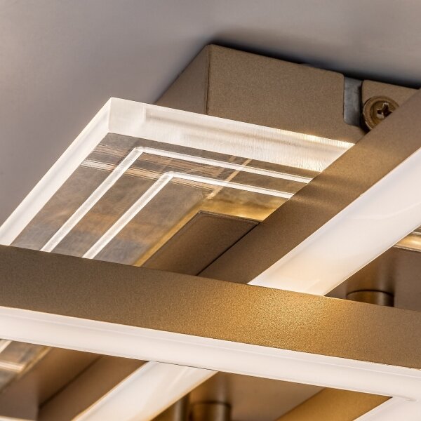 Rabalux 71488 - LED плафон OTTAVIA LED/40W/230V 3000K 50x50 cm златист
