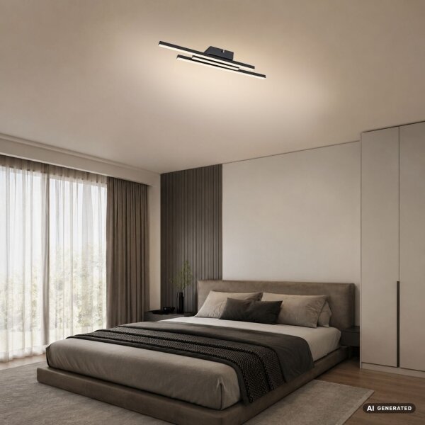 Rabalux 71491 - LED таванно осветително тяло LIRIEN LED/18W/230V 4000K черно