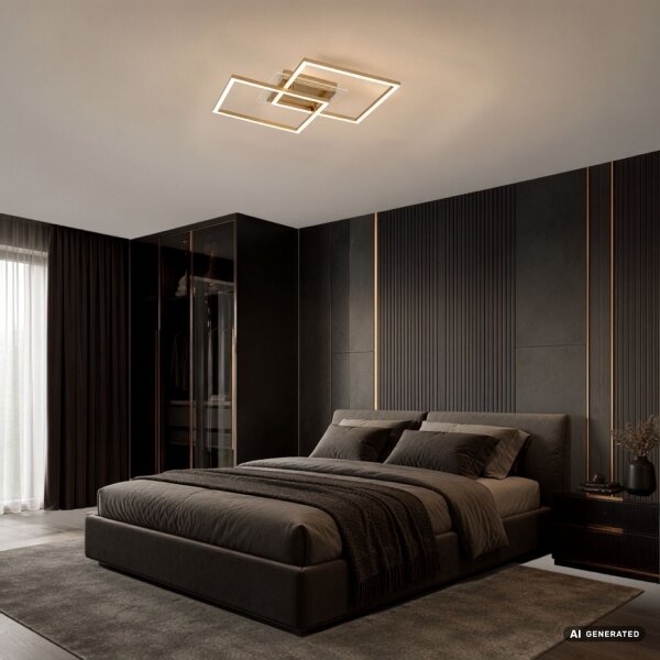 Rabalux 71489 - LED плафон OTTAVIA LED/28W/230V 3000K 47x70 cm златист