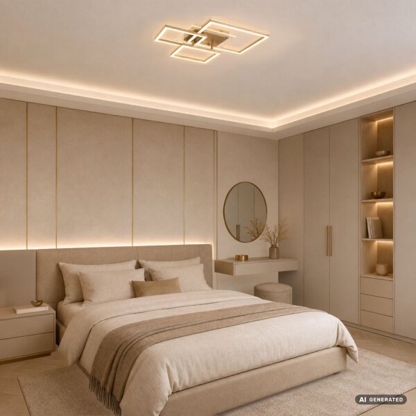 Rabalux 71488 - LED плафон OTTAVIA LED/40W/230V 3000K 50x50 cm златист