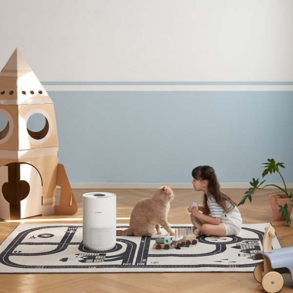 Пречиствател за въздух Xiaomi Smart Air Purifier 4 Compact BHR5860EU, 27W, 27 м2, 230м3/ч, PM2.5, Индикатори за качество на въздуха, SMART, Mi Home, Бял